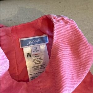 Jacadi never worn only washed 6m pink corduroy dress/jumper